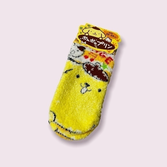 BNWT Pompom Purin Fuzzy Socks - Picture 1 of 3